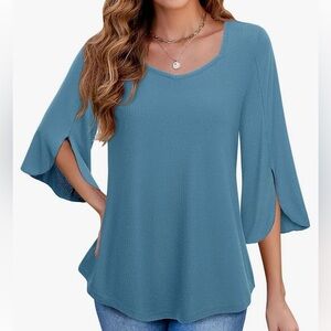 Triratna Blue Blouse with Elegant Design